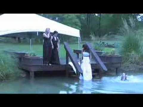 Wedding Pond Jump