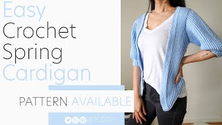 Crochet Easy Spring Cardigan | Pattern & Tutorial DIY