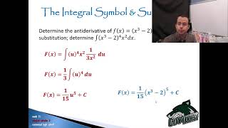 Math 31 - Lesson 6.2 - the integral symbol and substitution