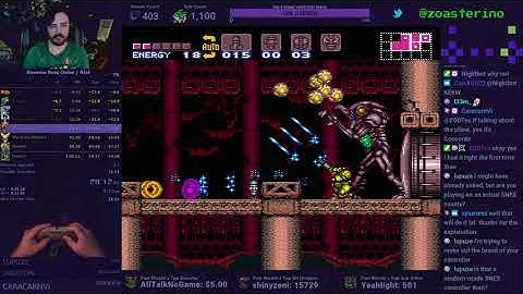 Super Metroid Reverse Boss Order in 1:00:35 (PB)