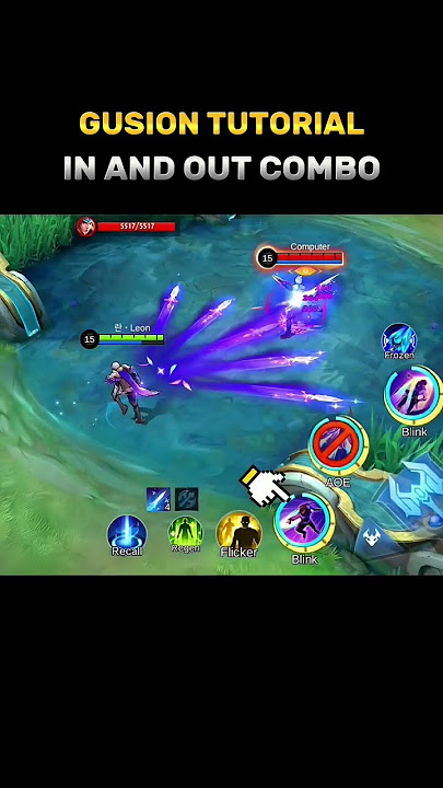 Gusion Tutorial Combo 😱 - Mobile Legends