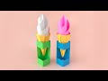 【折り紙】スタンド付きソフトクリームの作り方(スタンドの作り方を改良しました)