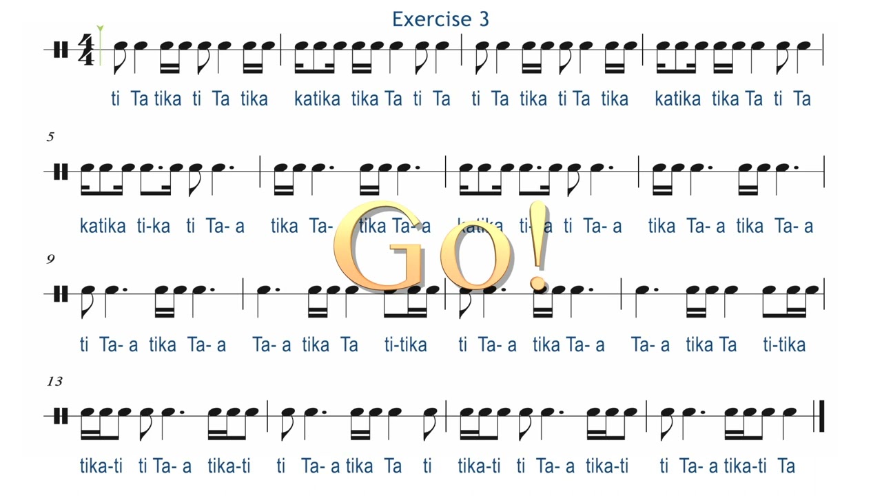 Syncopation Rhythm Exercise To Strengthen Your Sight Reading on Piano, Guitar, Violin, Drum, etc.