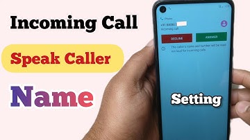How to set incoming caller name announcer - Call name announcer android - Incoming call voice name