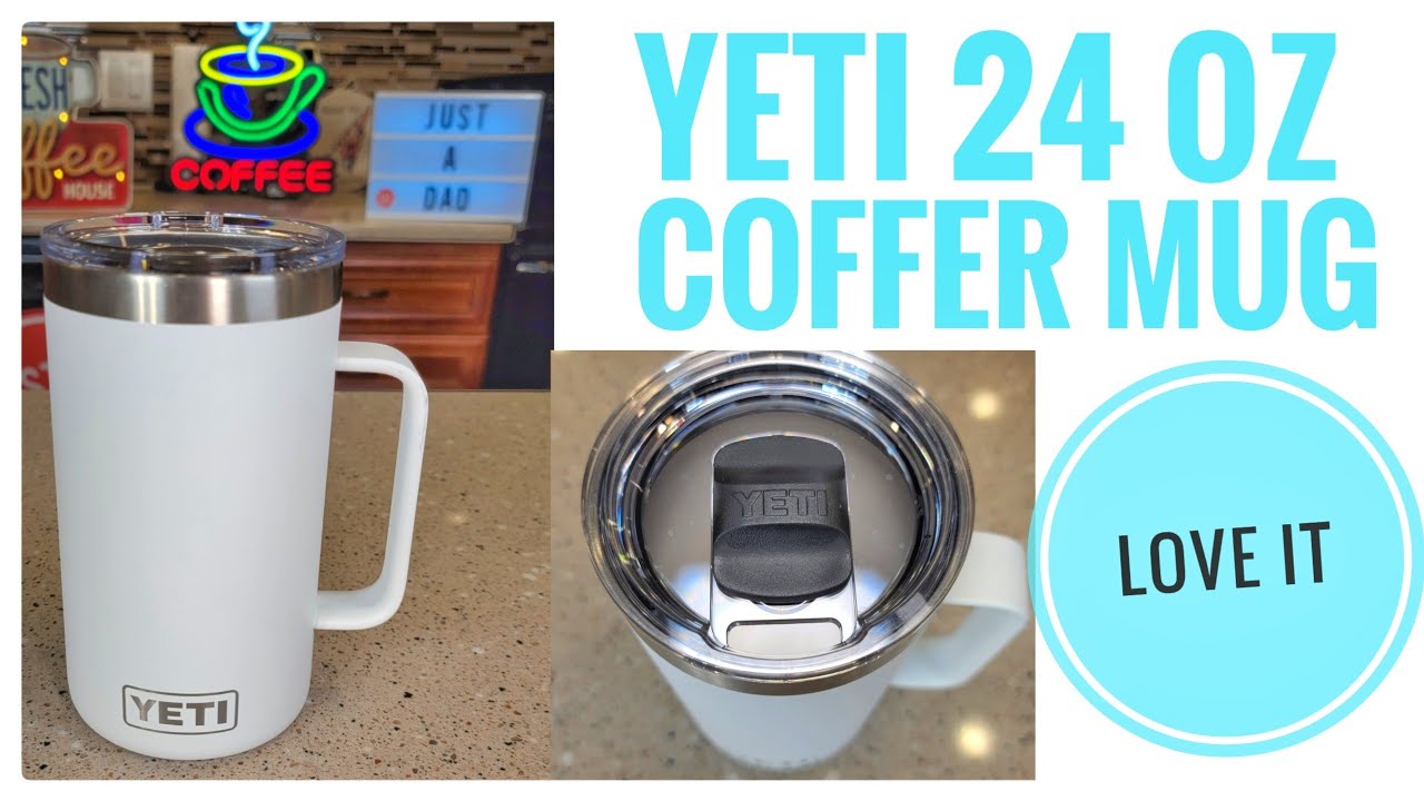 New Yeti 24 oz. Rambler Mug comparison with regular mug 