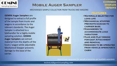 MOBILE AUGER SAMPLER
