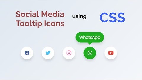 Social Media Tooltip Icons Using Html, CSS | Code with Nizami | #css