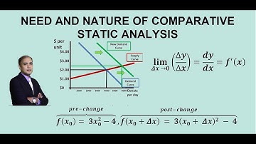 Need and Nature of Comparative Static Analysis