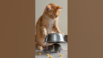 Shocking! The cat sets a trap and waits in silence