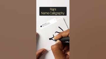 Rajni Name Calligraphy ✍️ #shorts #drawing #viral #ytshorts #calligraphy #trending #nameart#comments