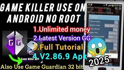 Game Guardian Latest Version Use In Game Killer No Root Full Tutorial || Game Guardian Latest Apk