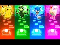 Pikachu vs Alien Dance vs Sonic The Hedgehog vs Chicken | Tiles Hop EDM Rush