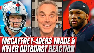 Christian McCaffrey 49ers-Panthers trade, Kyler Murray outburst in Saints-Cardinals | Colin Cowherd