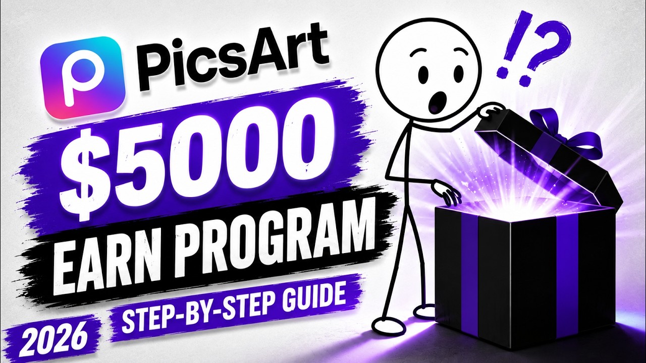 PicsArt Earn Program 2026 | How to Earn $5000 with PicsArt (Step-by ...
