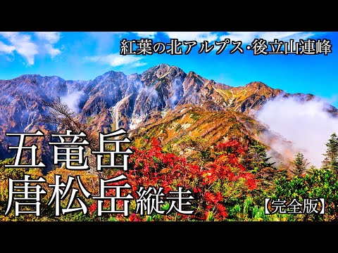 【テント泊登山】秋の五竜岳･唐松岳縦走｜紅葉の遠見尾根から八方尾根へ北アルプスの名峰を望む絶景の稜線歩き(完全版)＜Japan in 4K＞