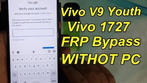 Vivo1727 Frp Bypass | Vivo V9 Youth Google Account Unlock without PC ,New Trick 2023