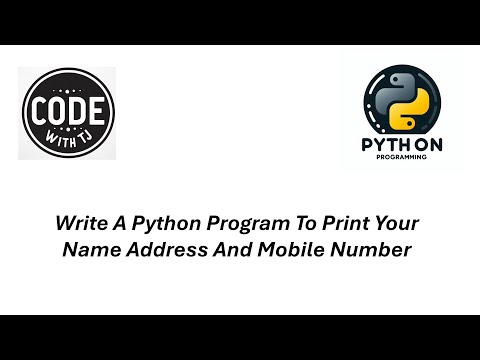 Write A Python Program To Print Your Name Address And Mobile Number