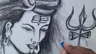 How to Draw Mahashivratri Drawing step by step / lord shiva drawing