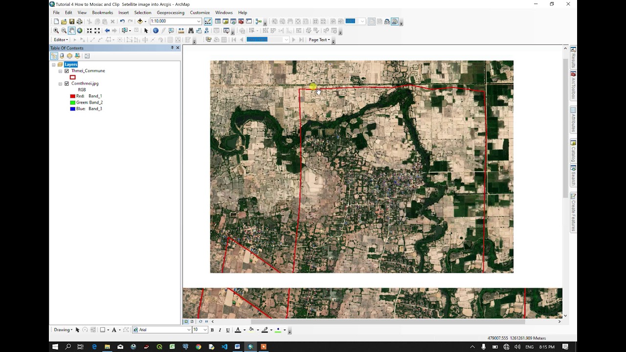 Tutorial 4 How to mosaic and clip Satellite image into ArcGIS - YouTube
