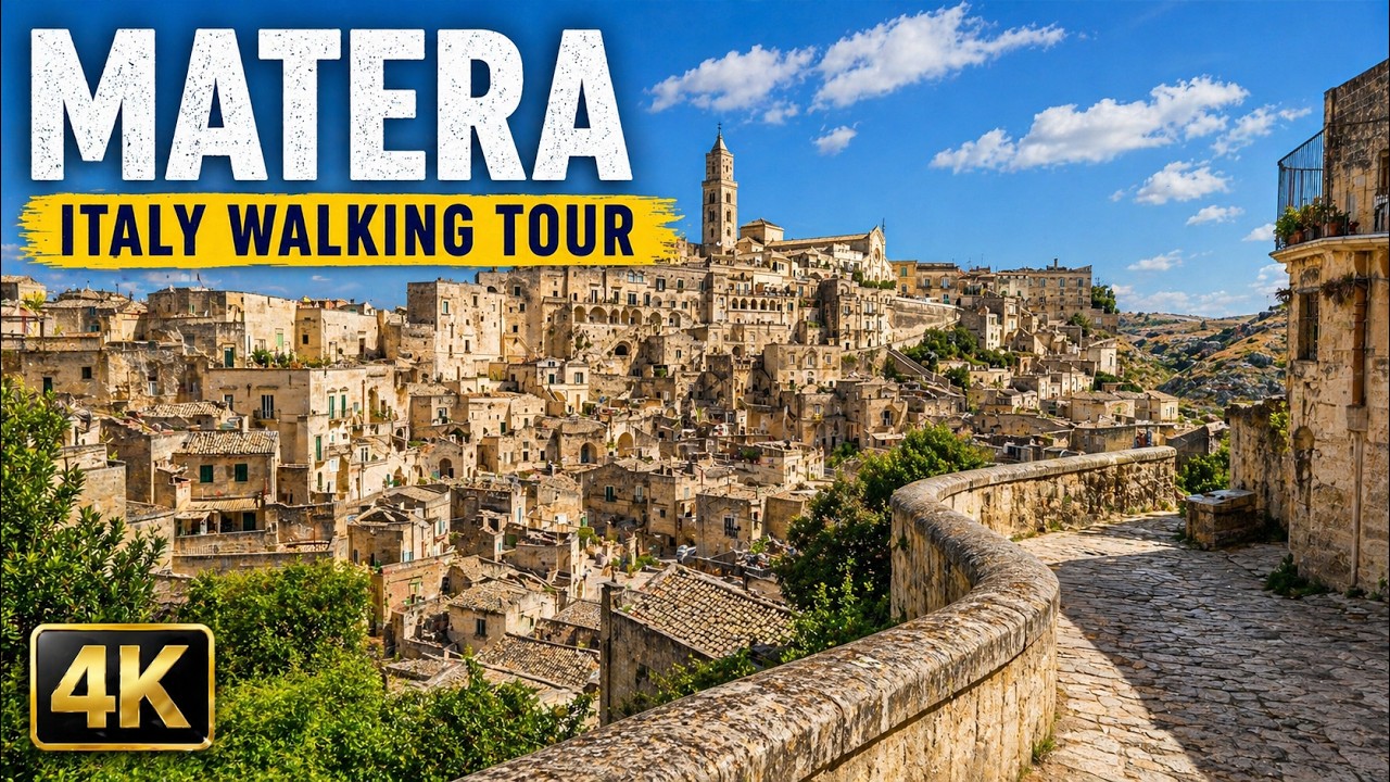 Exploring Matera, Italy 🇮🇹: A 4K Walking Tour of the Cave City, UNESCO Sassi, and Cathedral – Video