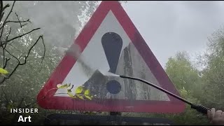 Cleaning Algae-Covered Street Signs | Insider Art by Insider Art 9,076 views 1 year ago 1 minute, 35 seconds
