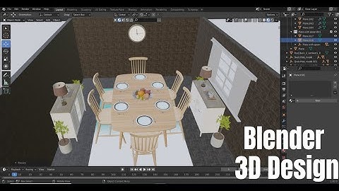 "Blender 3D Dining Room and Table Tutorial"