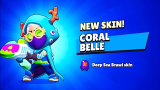 New Skin Coral Belle Gameplay | brawl Stars