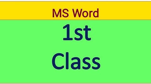 Office Button I Microsoft Office Button I MS Word 1St Class