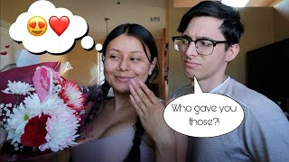 ANOTHER GUY SENT ME FLOWERS ON VALENTINES DAY PRANK ON BOYFRIEND!