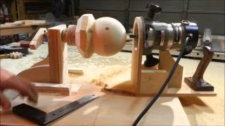 Homemade Wooden Balls - with Holesaw & Lathe 