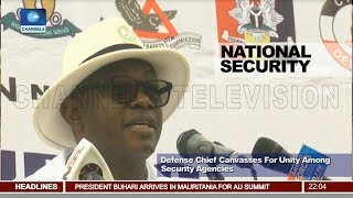 Defense Chief Canvasses For Unity Among Security Agencies Pt.1 |News@10| 30\/06\/18