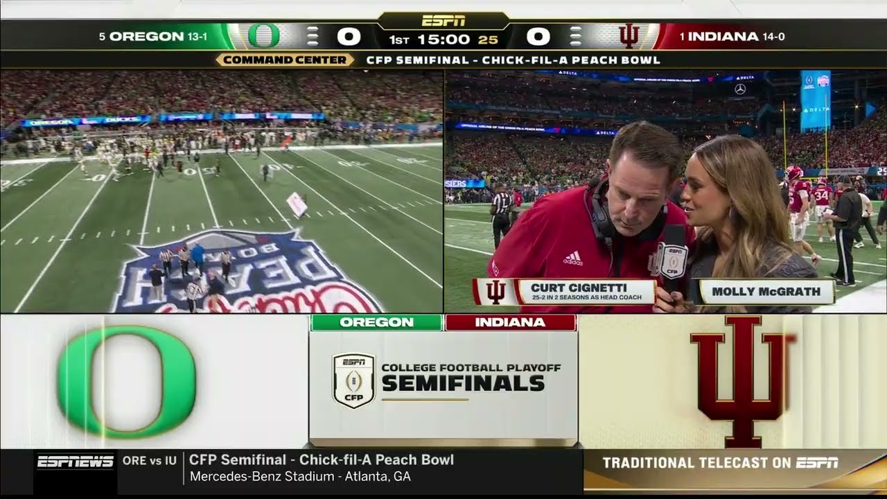 2026 CFP Semifinal: Indiana vs Oregon | COMMAND CENTER | FULL GAME (1/9/2026)