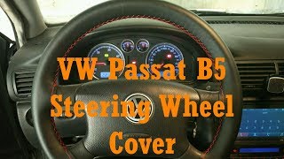 VW Passat B5  Steering Wheel Cover  How to Stitch leather Steering Wheel Wrap