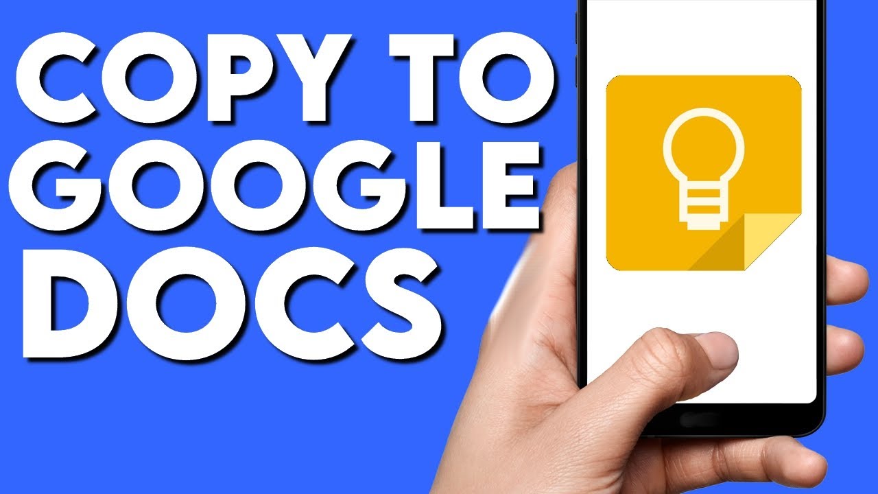 How To Copy A Note on Google Keep Notes To Google Docs - YouTube