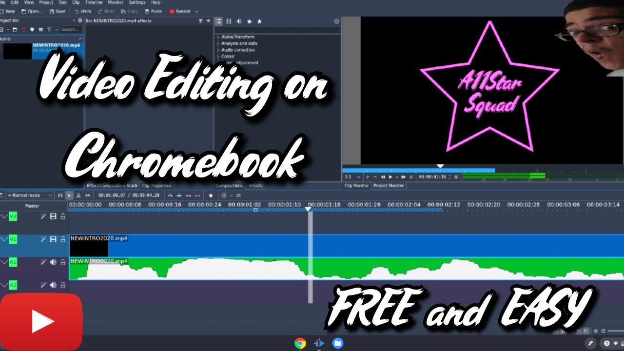 How to EDIT YOUTUBE videos on CHROMEBOOK FREE VIDEO
