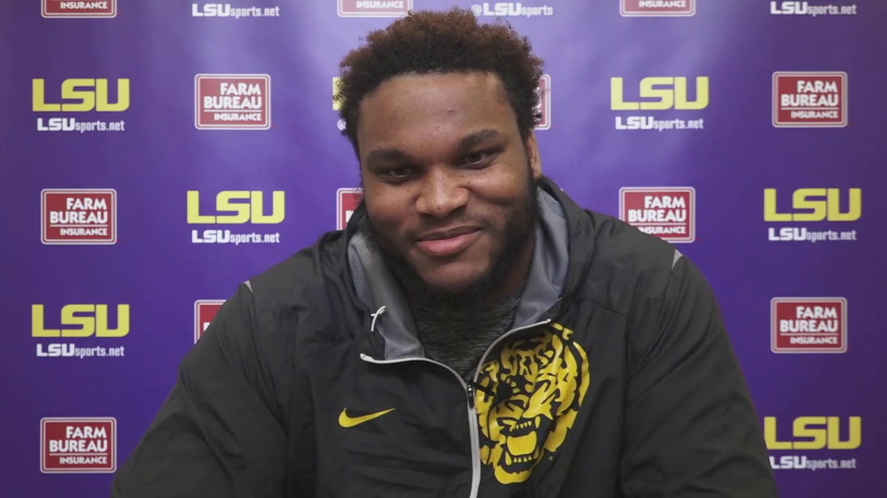 LSU OL Ed Ingram, TALL TASK against Alabama, FULL INTERVIEW