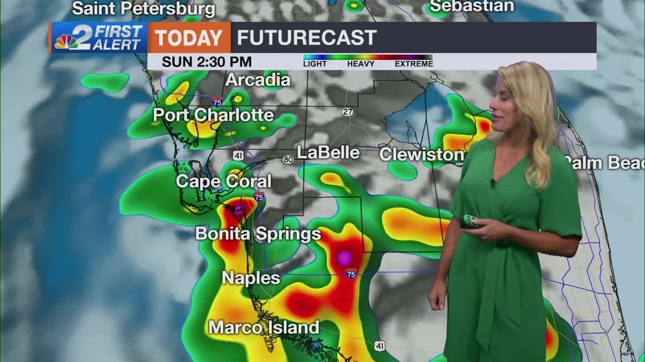 Afternoon showers and storms expected Sunday - YouTube