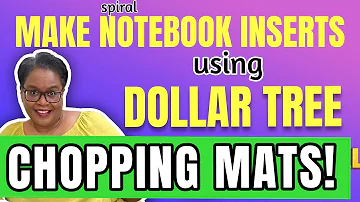 UPSCALE ANY SPIRAL NOTEBOOK! easy frosted inserts using Dollar Tree CHOPPING MATS