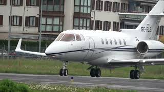 Hawker 900XP -Grafair- (SE-RLZ) despegue San Sebastián