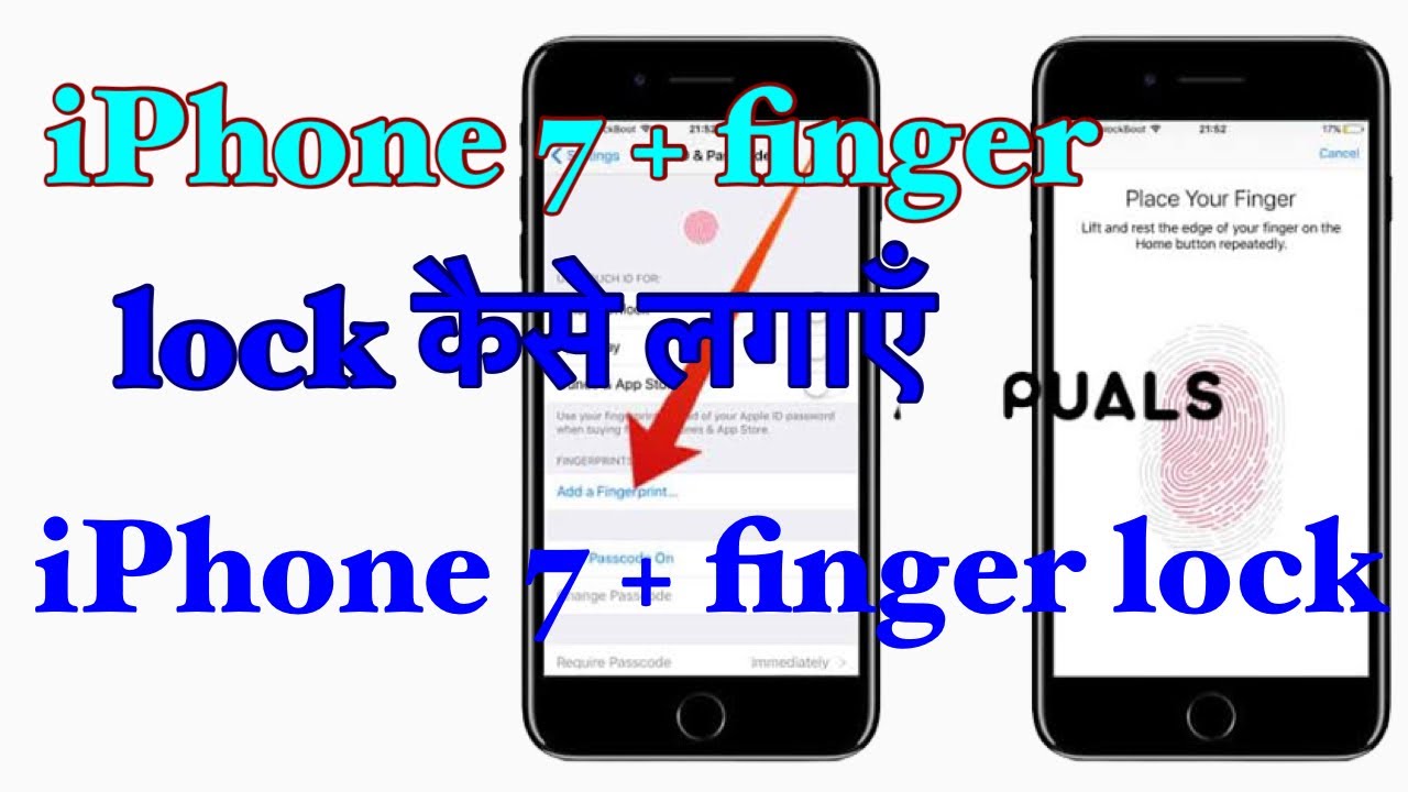 How to aad fingerprint lock iPhone how to ad Apple iPhone 7+ finger