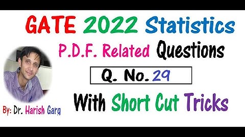 Q No. 29 | GATE 2022 Statistics | With Short Cut Tricks