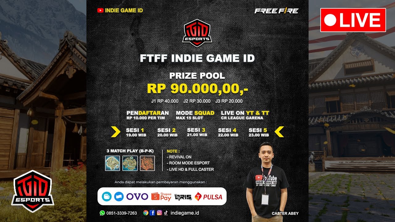 🔴 LIVE HARI INI : Fast Tour Free Fire by Indie Game ID - 08 Jan 2026 | 20.00 WIB