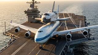 NASA's Boeing 747 SCA Takes on an Aircraft Carrier - MSFS