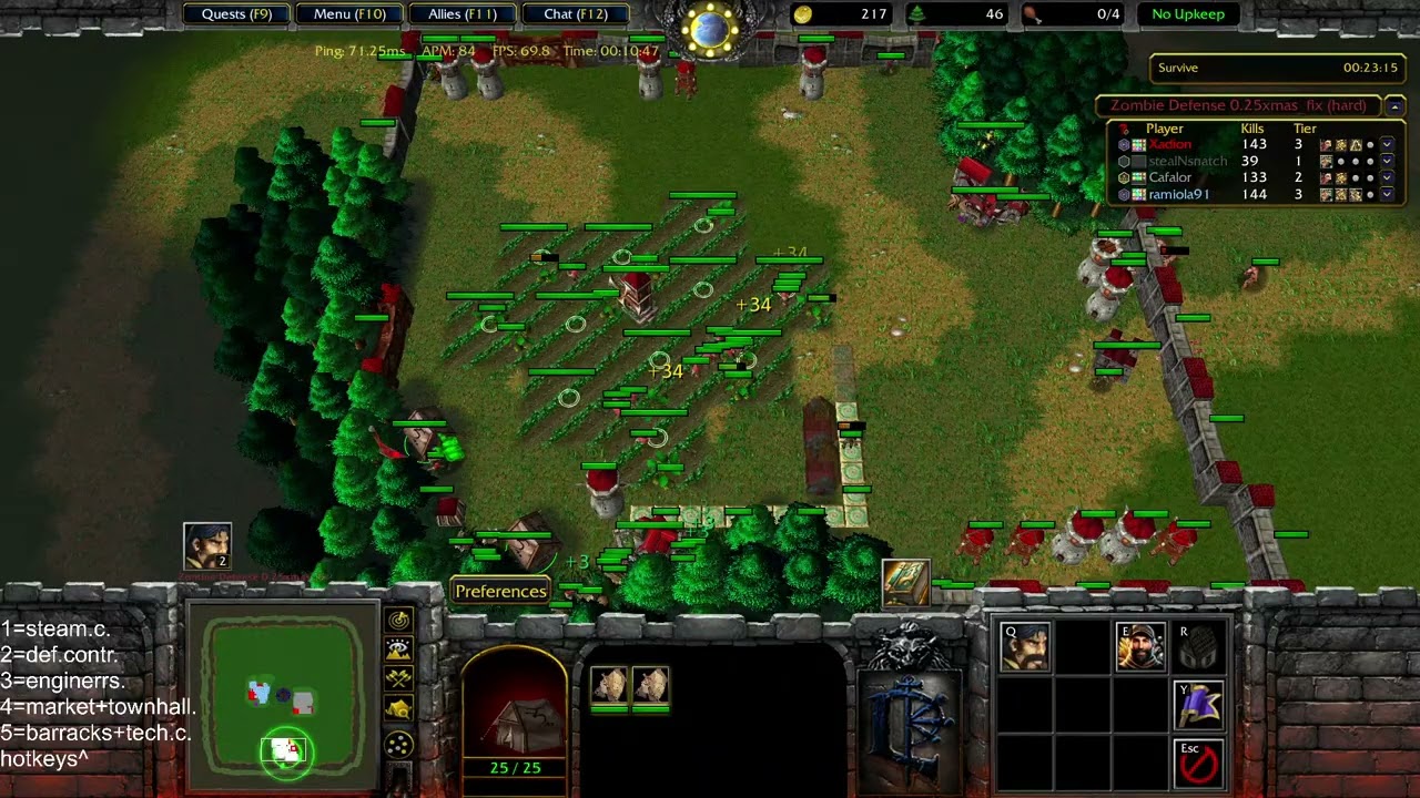 Защита зомби на лугу, сложная задача