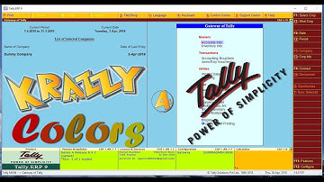 Krazzy Colour For Tally Ver 2.0 | Tally TDL | Explore Busy