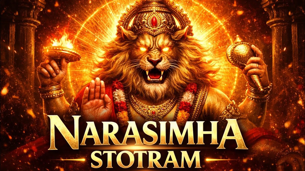 Narasimha Stotram | Cinematic Devotional Chant | Divine Protection