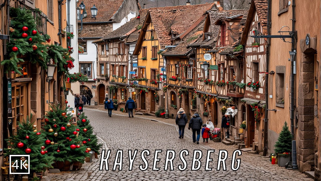 KAYSERSBERG 🇫🇷 🎄Christmas Walk ( marché de noël  ) Alsace France 4K 50p HDR