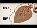 Macrame Leaf Tutorial with Pattern Center | Easy DIY Boho Wall Hanging 🌿✨