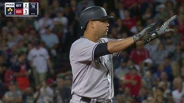 NYY@BOS: Sanchez plates two with a long double