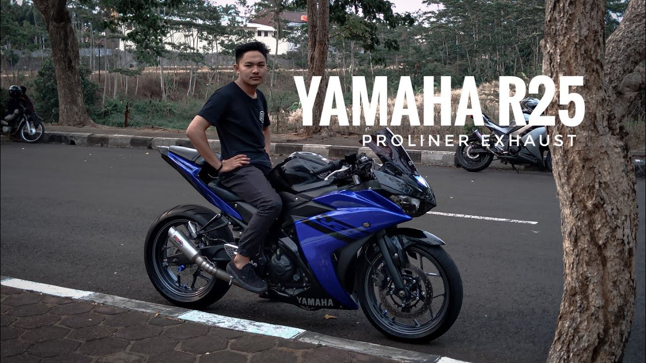 Yamaha R25 with Proliner TR1 Short Fullsystem - YouTube